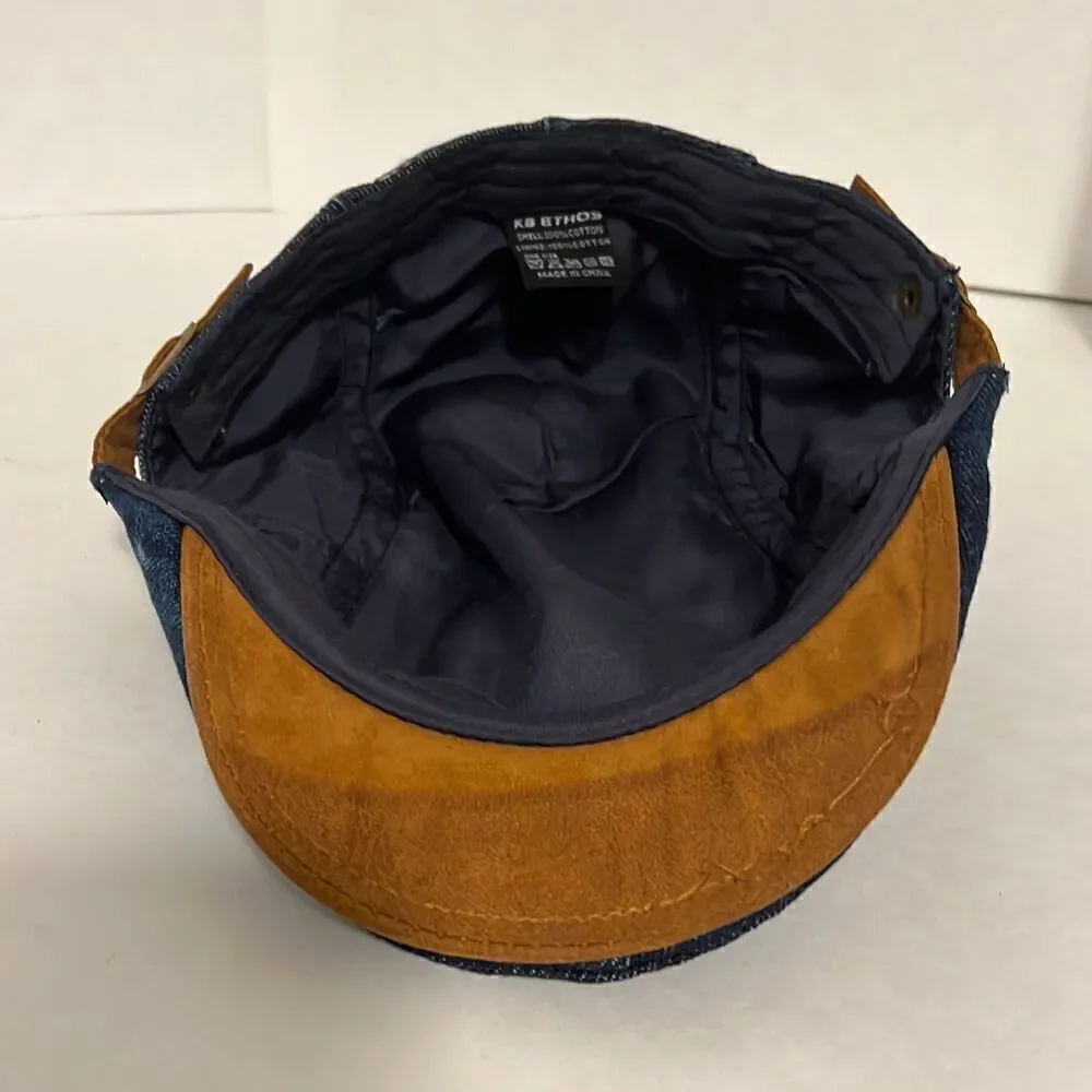 Kb Ethos Solid Cotton Gatsby Cap Mens Denim Hat Golf‎